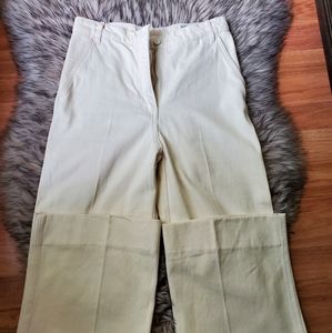 H&M high waisted cream wide leg pants size4